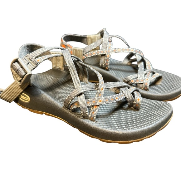 Chacos ZX2 Golden Creed Grey Orange Geometric Sandals Women’s Size 6 Outdoor - Picture 2 of 15